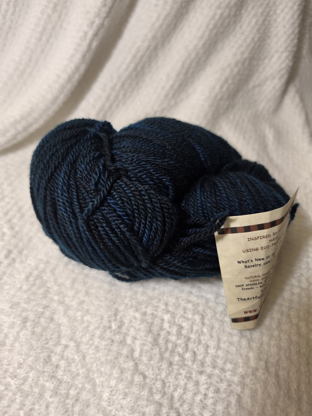 Apple Applegate Hand-Dyed Blue Wool Yarn
